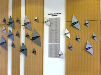 Star Signs, Rodgers Health Center Photograph of donor recognition program for Rodgers Health Center